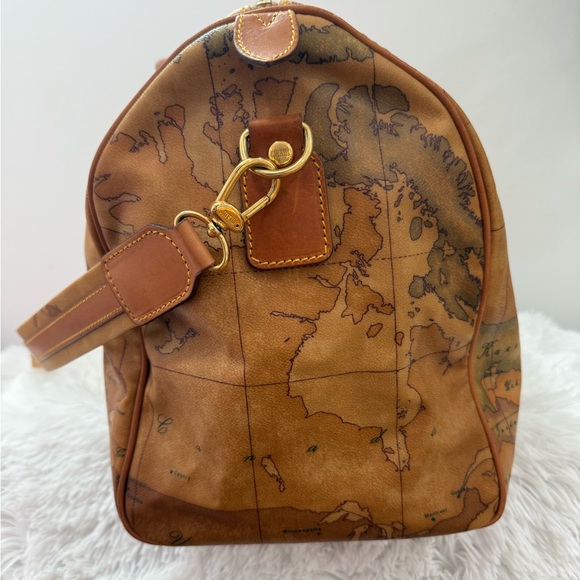 Alviero Martini 1A Classe Geo Map Men’s Travel Duffel Weekender Bag 19” FULL SET - Picture 10 of 17